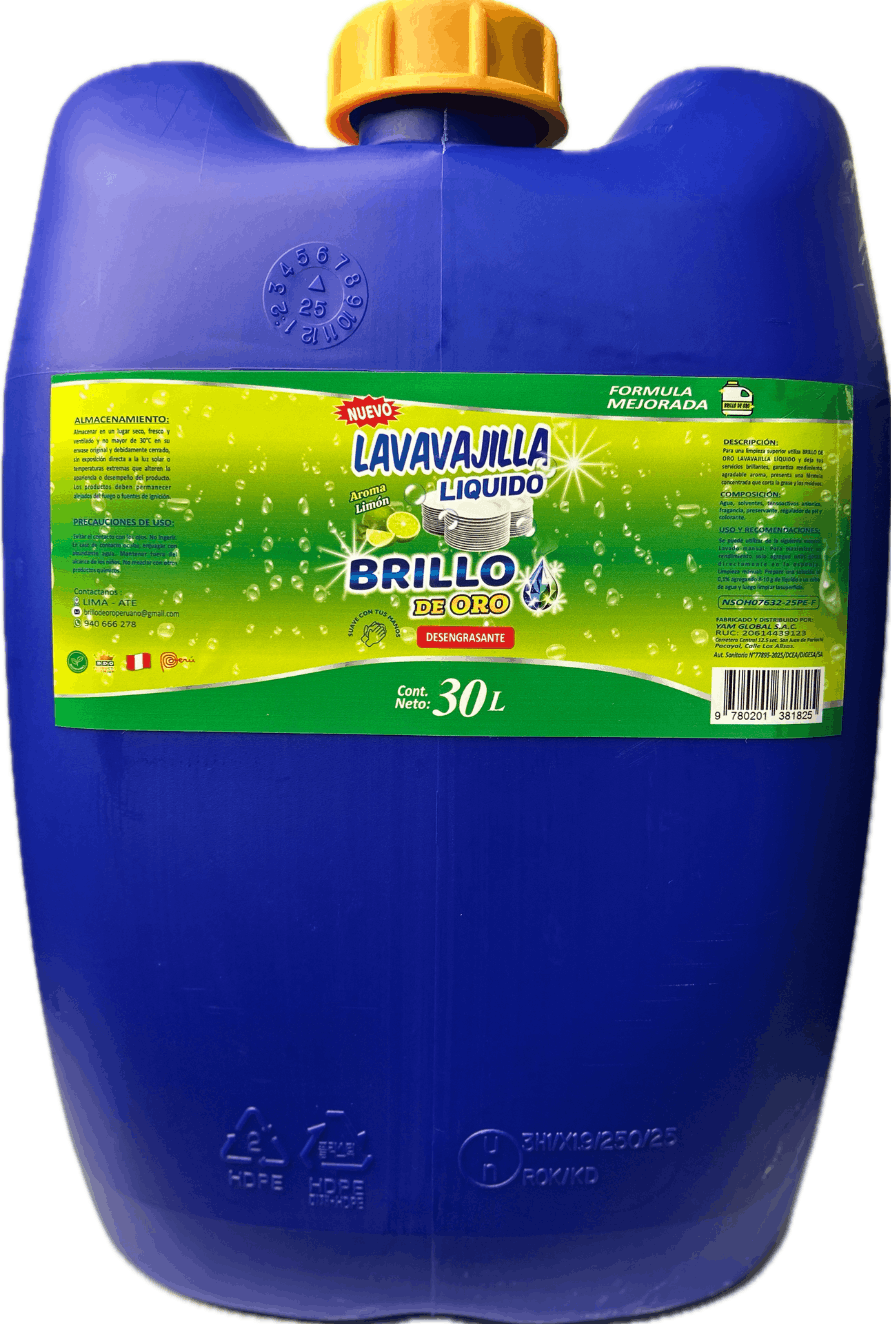 Lavavajilla Liquido Aroma Limón x 30 L